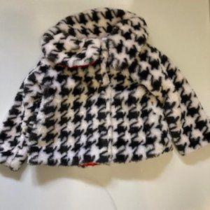 🧡3/15 b.t. kids Faux Fur Jacket/Coat Black/White Kids Girls Unisex Size 18 Month